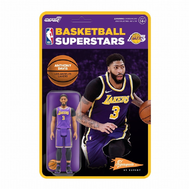 [FIG]アンソニー・デイビス(ロサンゼルス・レイカーズ) パープルユニフォーム Ver. NBA WAVE3 リ・アクション アクション フィギュア SUPER7(スーパー7)/豆魚雷