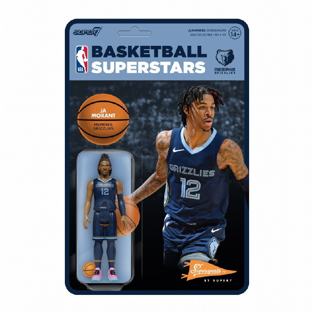 [FIG]ジャ・モラント(メンフィス・グリズリーズ) NBA WAVE4 リ・アクション アクション フィギュア SUPER7(スーパー7)/豆魚雷
