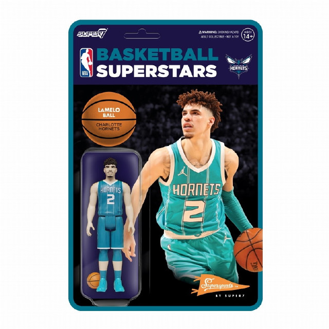 [FIG]ラメロ・ボール(シャーロット・ホーネッツ) NBA WAVE4 リ・アクション アクション フィギュア SUPER7(スーパー7)/豆魚雷