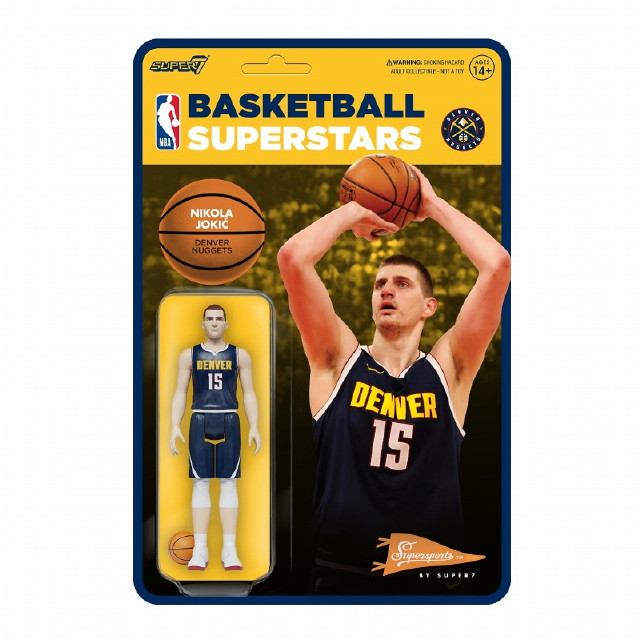 [FIG]ニコラ・ヨキッチ(デンバー・ナゲッツ) NBA WAVE4 リ・アクション アクション フィギュア SUPER7(スーパー7)/豆魚雷