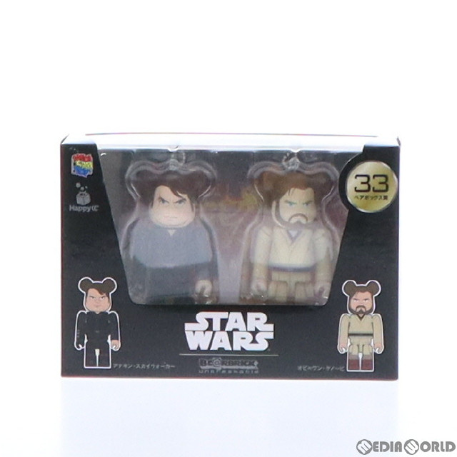 [FIG]ペアボックス賞 BE@RBRIC 33.アナキン・スカイウォーカー&オビ=ワン・ケノービ 100% 2体セット Happyくじ STAR WARS BE@RBRIC(スター・ウォーズ ベアブリック) 可動フィギュア プライズ サニーサイドアップ