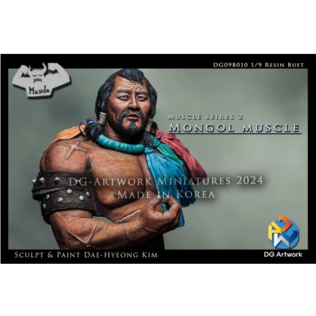 [FIG]マッスルシリーズ モンゴル マッスル(バスト) 1/9 レジン製組立キット フィギュア(DG09B010) DG Artwork(DGアートワーク)