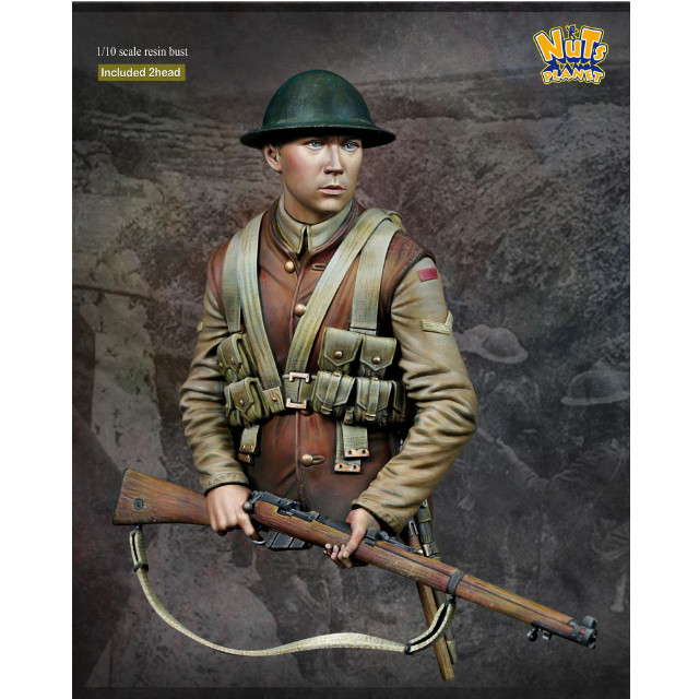 [FIG]WWI イギリス陸軍歩兵 ラストマン・スタンディング 胸像 1/10 レジンキット フィギュア(NP-B048) Nutsplanet(ナッツプラネット)