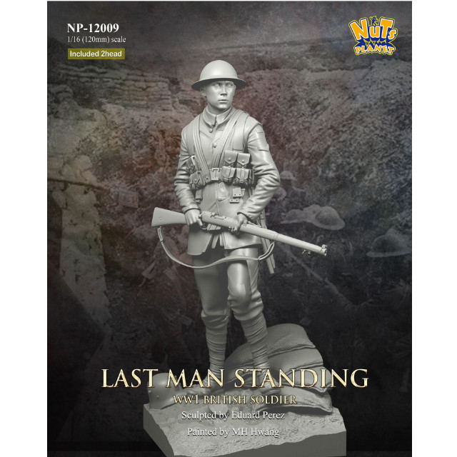 [FIG]WWI イギリス陸軍歩兵 ラストマン・スタンディング 全身像 1/16 レジンキット フィギュア(NP-12009) Nutsplanet(ナッツプラネット)