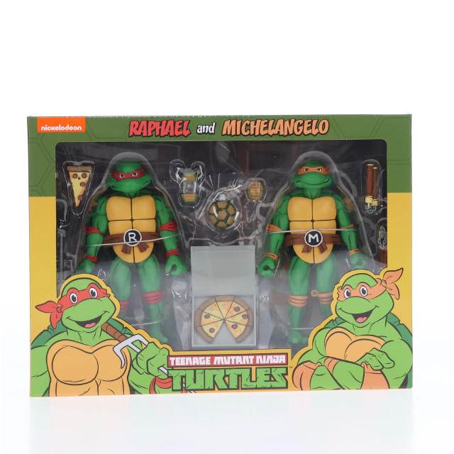 [FIG]ラファエロ & ミケランジェロ 2PK ティーンエイジ・ミュータント・ニンジャ・タートルズ 完成品 7インチ アクションフィギュア ネカ