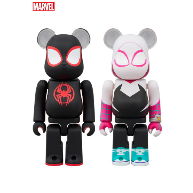 [FIG] BE@RBRICK(ベアブリック) SPIDER-MAN(Miles Morales) & SPIDER-GWEN(スパイダーマン マイルズ・モラレス&スパイダーグウェン) 2PCS SET スパイダーマン:アクロス・ザ・スパイダーバース 完成品 可動フィギュア メディコム・トイ