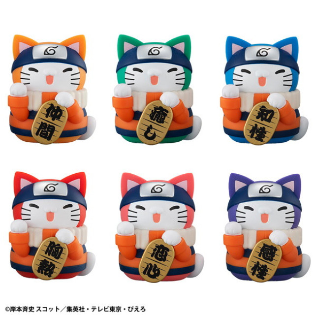 [FIG] (BOX) MEGA CAT PROJECT ニャルト! カラフル☆招き猫FORTUNE NARUTO-ナルト- フィギュア(6個) メガハウス