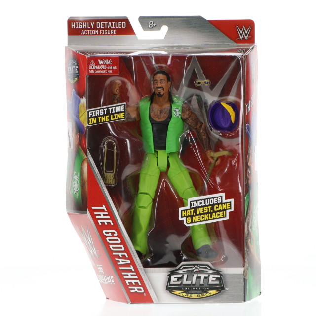 [FIG] ザ・ゴッドファーザー ハット、ベスト、杖 & ネックレス WWE(ワールド・レスリング・エンターテイメント) エリートコレクション シリーズ 39 完成品 アクションフィギュア マテル