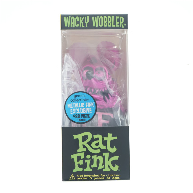 [FIG] gemini collectibles限定 ワッキーワブラー RAT FINK(ラットフィンク)(メタリックピンク) 完成品 フィギュア FUNKO(ファンコ)