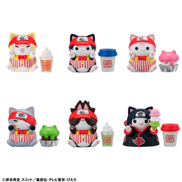 [FIG] (BOX) MEGA CAT PROJECT ニャルト!MEGACAT DINNER NARUTO-ナルト- フィギュア(6個) メガハウス