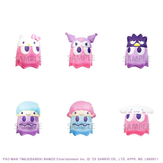 [FIG] (BOX) ちびコレクトフィギュアVol.2 クリアカラーver. パックマン×サンリオキャラクターズ(6個) メガハウス