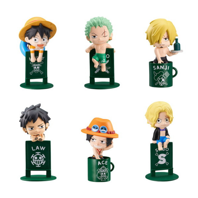 [FIG] (BOX)(再販) お茶友シリーズ ONE PIECE(ワンピース) 海賊たちのバカンス フィギュア(8個) メガハウス