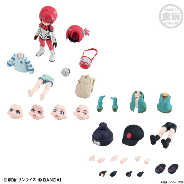 [FIG] (食玩) LINK TRAVELERS(リンクトラベラーズ) 『機動戦士Gundam GQuuuuuuX』ノ世界 マチュコーディネートセット 機動戦士ガンダム ジークアクス 可動フィギュア バンダイ