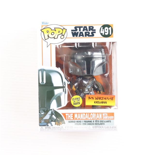 [FIG] BOX WAREHOUSE限定 POP! 491 マンダロリアン with Dark Saber Glow in the Dark STAR WARS(スター・ウォーズ) ザ・マンダロリアン 完成品 フィギュア FUNKO(ファンコ)