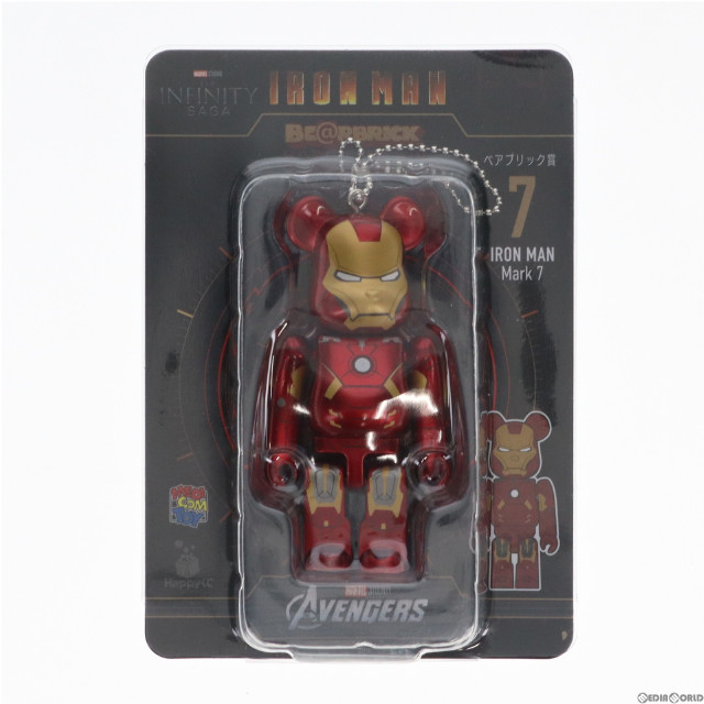 [FIG]ベアブリック賞 BE@RBRICK(ベアブリック) 7.アイアンマン マーク7 Happyくじ BE@RBRICK MARVEL Infinity SAGA 『IRON MAN』(アイアンマン) 可動フィギュア プライズ サニーサイドアップ