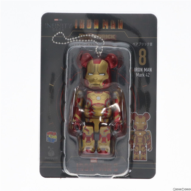 [FIG]ベアブリック賞 BE@RBRICK(ベアブリック) 8.アイアンマン マーク42 Happyくじ BE@RBRICK MARVEL Infinity SAGA 『IRON MAN』(アイアンマン) 可動フィギュア プライズ サニーサイドアップ