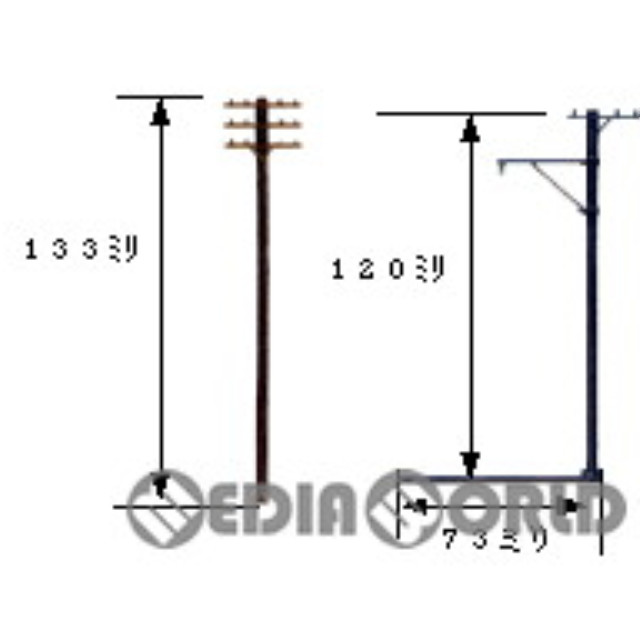 [RWM]HA-1 単線架線柱キット 10本入 HOゲージ 鉄道模型 TGW(津川洋行)