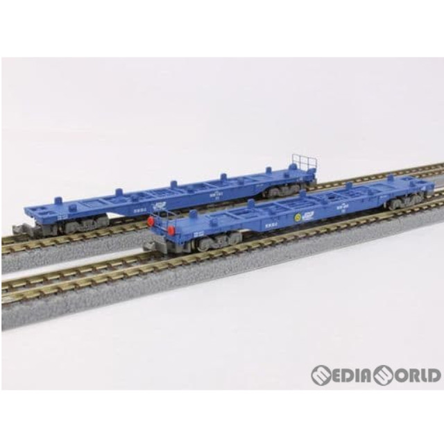 [RWM]T007-1 コキ106 ブルー 2両セット(コンテナなし)(動力無し) Zゲージ 鉄道模型 ROKUHAN(ロクハン/六半)