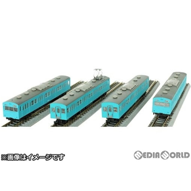 [RWM]T022-12 国鉄103系 スカイブルー 低運転台タイプ 4両基本セット(動力付き) Zゲージ 鉄道模型 ROKUHAN(ロクハン/六半)