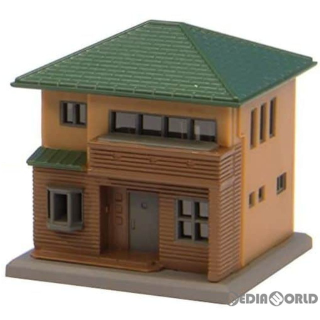 [RWM]S044-2 二階建住宅C 茶 Zゲージ 鉄道模型 ROKUHAN(ロクハン/六半)