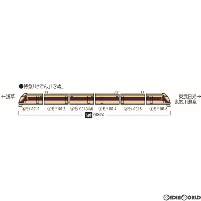 [RWM]98805 東武100系スペーシア(DRCカラー) 6両セット(動力付き) Nゲージ 鉄道模型 TOMIX(トミックス)
