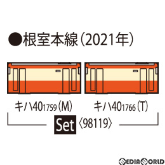 [RWM]98119 JR キハ40-1700形 ディーゼルカー(国鉄一般色) 2両セット(動力付き) Nゲージ 鉄道模型 TOMIX(トミックス)
