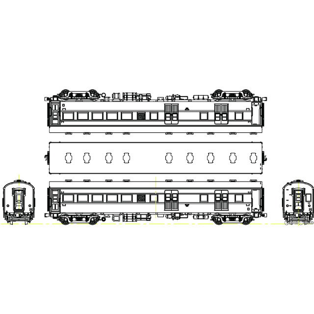 [RWM]TW61-07B 国鉄 オハユニ61(初期タイプ・〜105) ぶどう2号(動力無し) HOゲージ 鉄道模型 TRAMWAY(トラムウェイ)