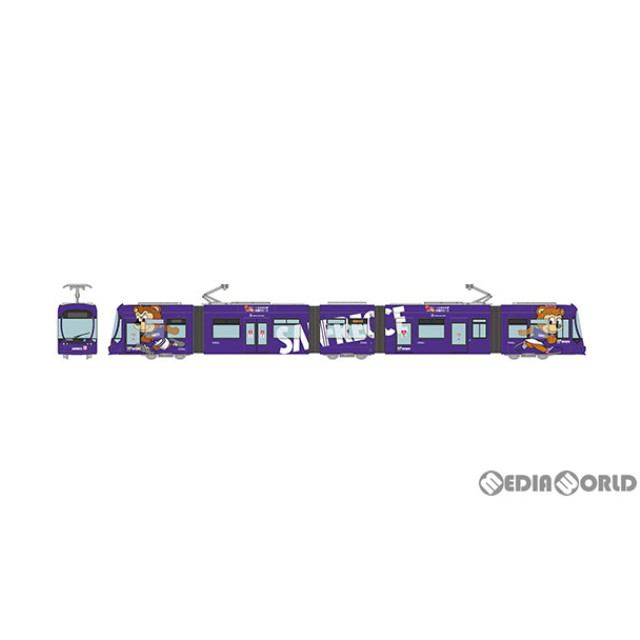 [RWM]316558 鉄道コレクション(鉄コレ) 広島電鉄5100形5108号 グリーンムーバーマックス サンフレッチェ広島 デザイン(動力無し) Nゲージ 鉄道模型 TOMYTEC(トミーテック)