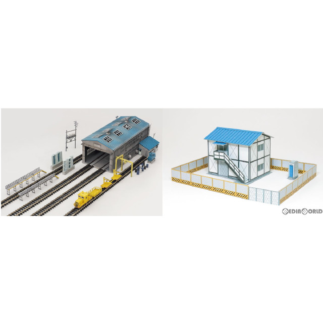 [RWM]9804 車両基地設備一式トータルセット+プレハブ倉庫 ストラクチャーキット 未塗装組立てキット Nゲージ 鉄道模型 GREENMAX(グリーンマックス)