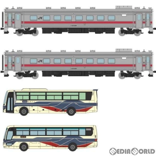 [RWM]329176 鉄道コレクション(鉄コレ) 留萌本線(石狩沼田～留萌)最終列車4933D ザ・バスコレクション 沿岸バス沿岸特急あさひかわ号・留萌旭川線セット(動力無し) Nゲージ 鉄道模型 TOMYTEC(トミーテック)