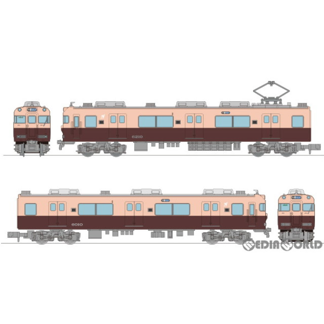 [RWM]331025 鉄道コレクション(鉄コレ) 名古屋鉄道6000系(復刻塗装・6010編成) 2両セット(動力無し) Nゲージ 鉄道模型 TOMYTEC(トミーテック)