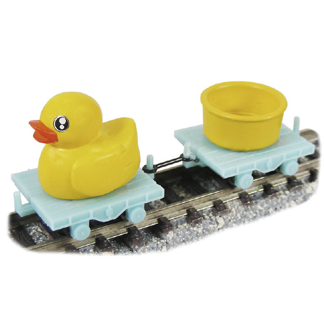 [RWM]JT-04 Joke train(ジョークトレイン)シリーズ レールbath あひるちゃん 子とり・風呂桶(トロッコ付)(動力無し) Nゲージ 鉄道模型 TGW(津川洋行)