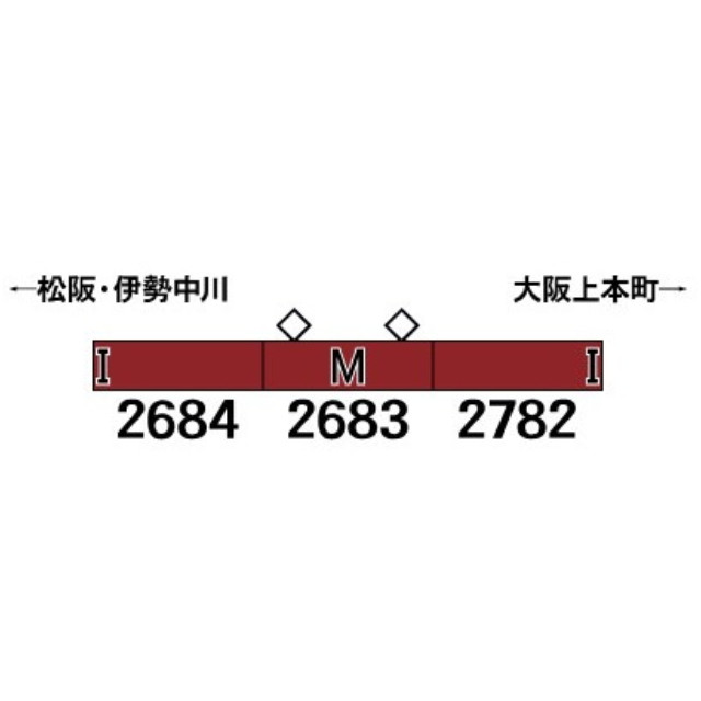 [RWM] 50785 近鉄2680系タイプ(鮮魚列車) 3両編成セット(動力付き) Nゲージ 鉄道模型 GREENMAX(グリーンマックス)