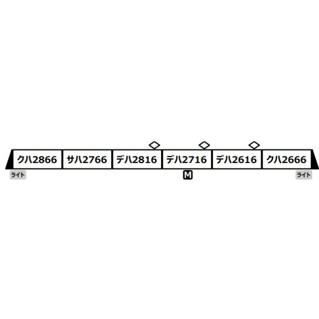 [RWM] A0112 小田急2600形 第一次フラワートレイン 6両セット(動力付き) Nゲージ 鉄道模型 MICRO ACE(マイクロエース)