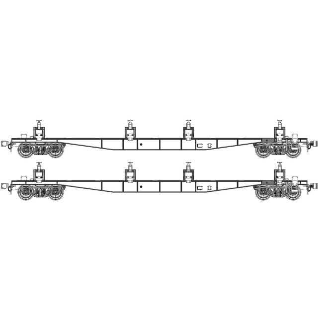 [RWM] TW-CK5500C チキ5500ロングレール積載具付基本5両セット・チキ塗装:赤3号(動力無し) HOゲージ 鉄道模型 TRAMWAY(トラムウェイ)