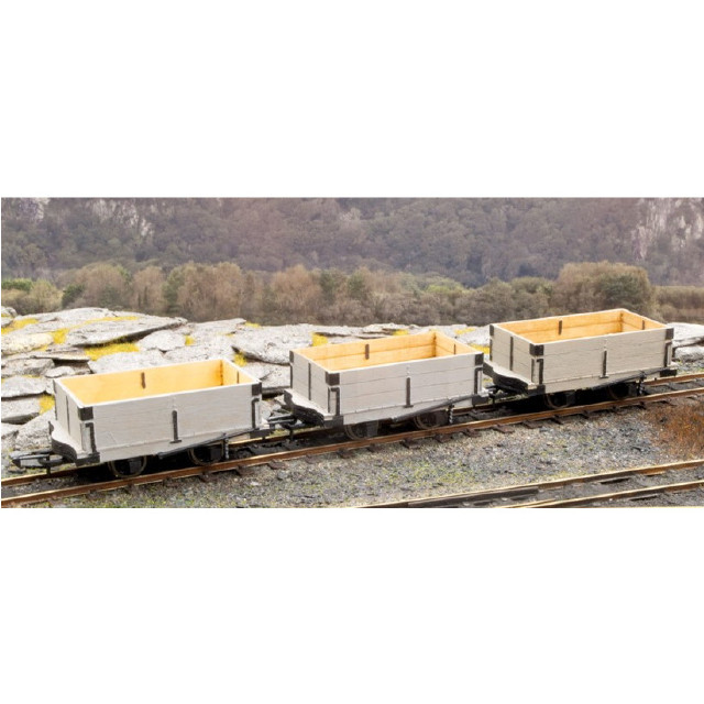 [RWM] PEOR-161 O-16.5 NG7ゲージ GVT オープンワゴン 3両セット レーザーカット 組み立てキット(動力無し) Oナローゲージ 鉄道模型 PECO(ピィコ)