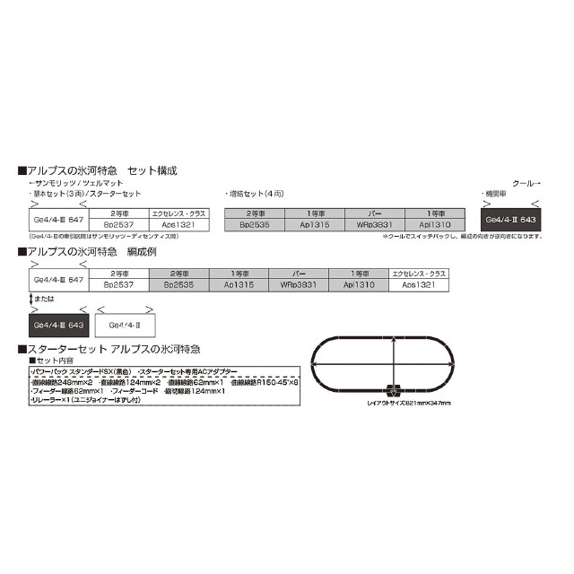 [RWM] 10-2027 アルプスの氷河特急 増結セット(4両)(動力無し) Nゲージ 鉄道模型 KATO(カトー)