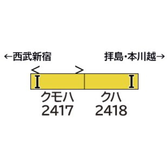 [RWM] 32037 西武2000系(角型ベンチレーター撤去後・2417編成) 増結用先頭車2両セット(動力無し) Nゲージ 鉄道模型 GREENMAX(グリーンマックス)