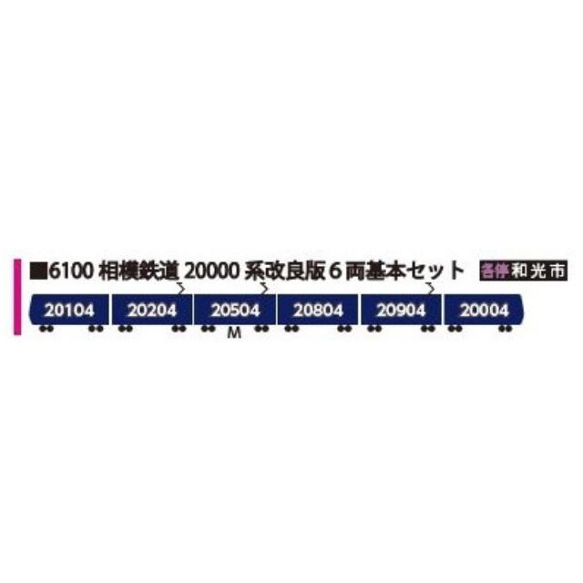 [RWM] 6100 相模鉄道20000系増備車改良版6両基本セット(動力付き) Nゲージ 鉄道模型 ポポンデッタ