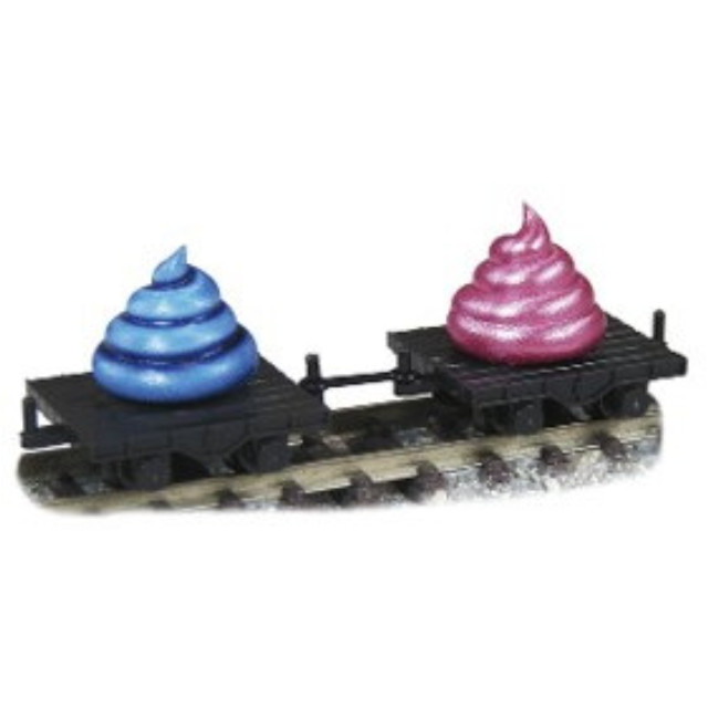 [RWM] JT-08 Joke train(ジョークトレイン)シリーズ うん搬トロッコ(うん青・ラブピンク・トロッコ付)(動力無し) Nゲージ 鉄道模型 TGW(津川洋行)