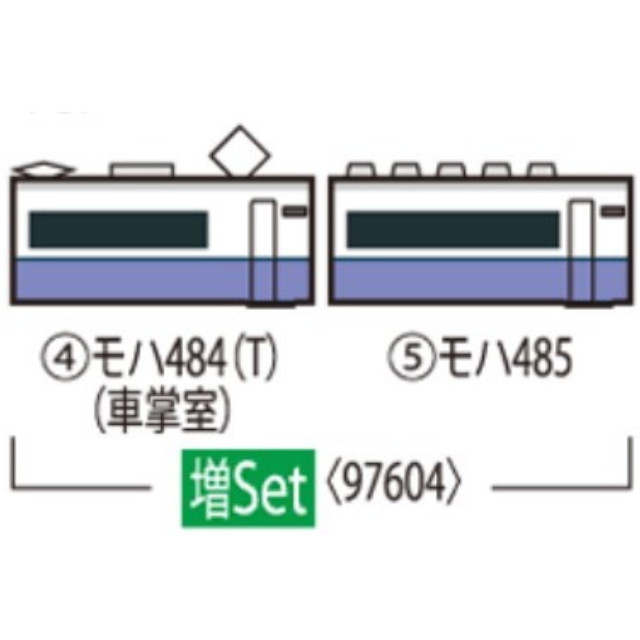 [RWM] 97604 JR 485-3000系特急電車(白鳥) 増結セット(2両)(動力無し) Nゲージ 鉄道模型 TOMIX(トミックス)