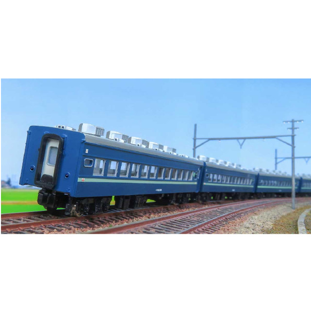 [RWM] 19510 着色済みストラクチャーキット 着色済み スロ62系(青色・淡緑帯付き) 6両編成セット(動力無し) Nゲージ 鉄道模型 GREENMAX(グリーンマックス)