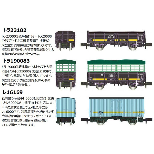 [RWM] A1478 北海道黄帯貨車タイプ 3両セット(動力無し) Nゲージ 鉄道模型 MICRO ACE(マイクロエース)