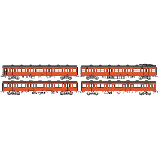 [RWM] TW-103SE 国鉄103系低運転台・非ユニット窓・非冷房車 朱色1号 動力付基本4両セットE(動力付き) HOゲージ 鉄道模型 TRAMWAY(トラムウェイ)