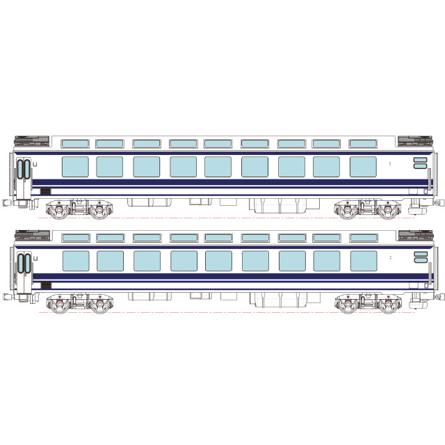 [RWM] (再販) TW-EUC-Y ユーロライナー 増結2両セット(動力無し) HOゲージ 鉄道模型 TRAMWAY(トラムウェイ)
