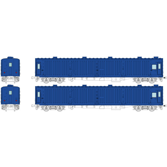 [RWM] TW-MN44D マニ44・青15号塗装 2両セット(動力無し) HOゲージ 鉄道模型 TRAMWAY(トラムウェイ)