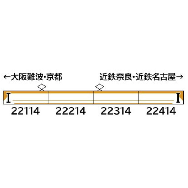 [RWM] 32104 近鉄22000系ACE(リニューアル車) 増結4両編成セット(動力無し) Nゲージ 鉄道模型 GREENMAX(グリーンマックス)