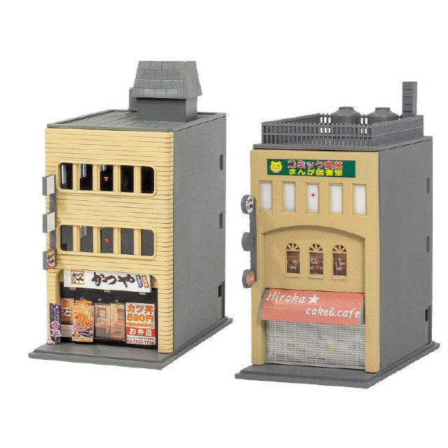[RWM] 2656 着色済みストラクチャーキット 着色済み 商業ビル 3F まんぷく街道シリーズ/かつや Nゲージ 鉄道模型 GREENMAX(グリーンマックス)