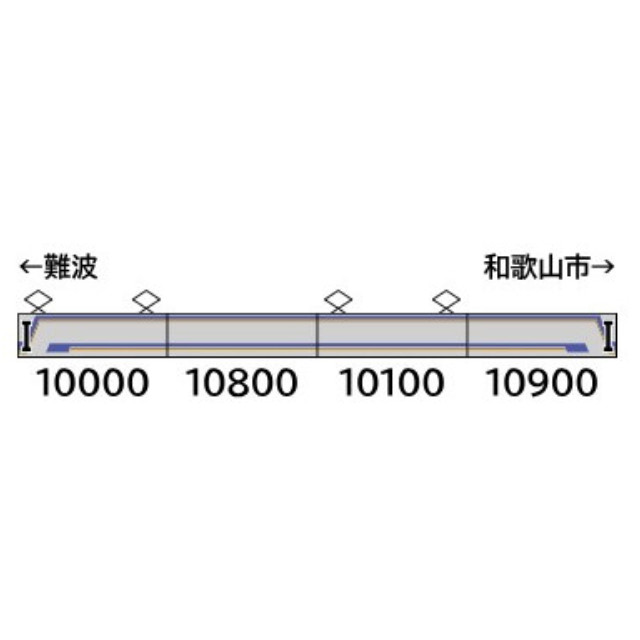 [RWM] 32081 南海10000系サザン(中間改造車編成・現行塗装・車番選択式) 増結4両編成セット(動力無し) Nゲージ 鉄道模型 GREENMAX(グリーンマックス)