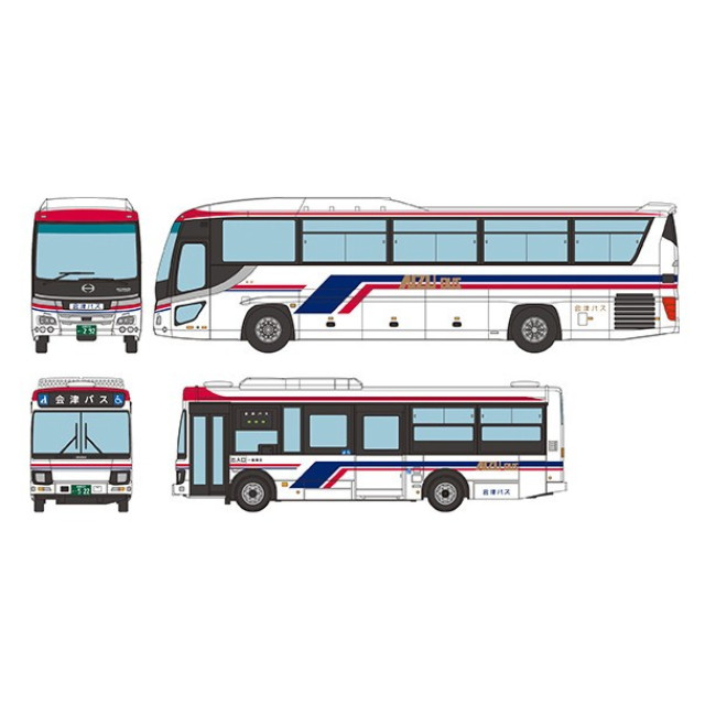 [RWM] 337966 ザ・バスコレクション 会津バス2台セット Nゲージ 鉄道模型 TOMYTEC(トミーテック)